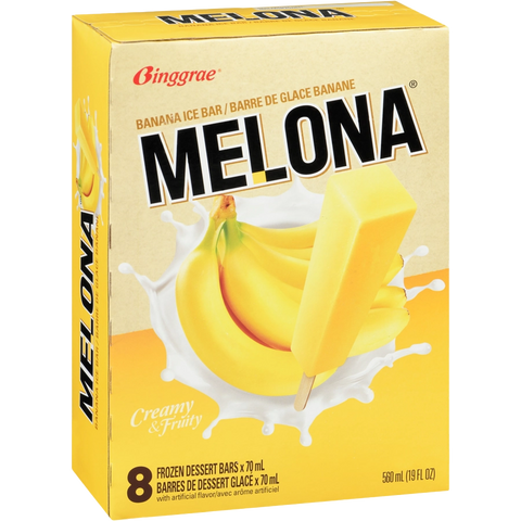 Melona Banana Ice Bar Non-Dairy 560 ml