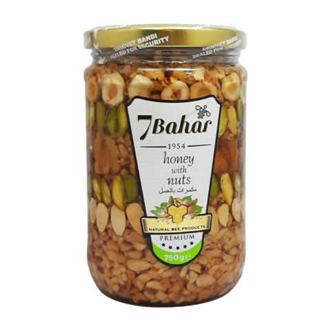 عسل 7بهار با آجیل 750 گرم