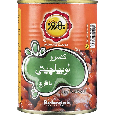 کنسرو لوبیا چیتی بهروز با قارچ 380 گرم