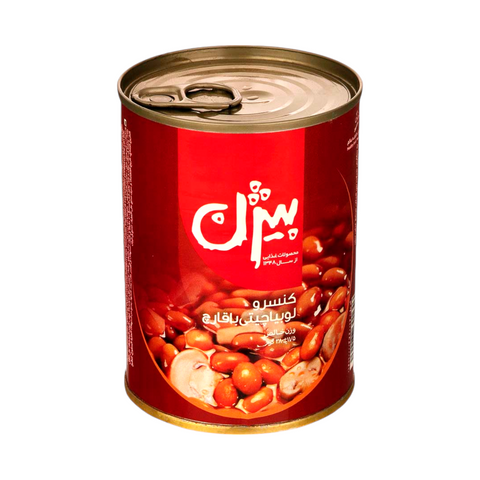 کنسرو لوبیا چیتی بیژن با قارچ 380 گرم