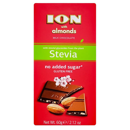 ION Milk Chocolate Stevia with Almond No Sugar 60 G