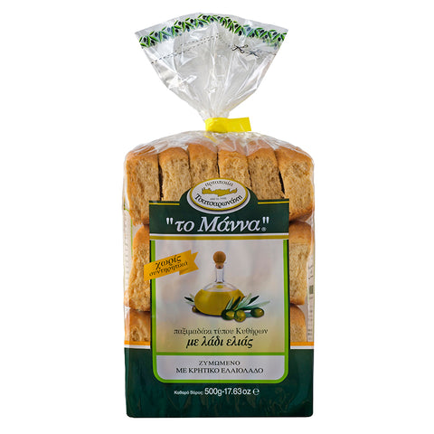 The Manna Wheat Rusks with Olive Oil 500 G