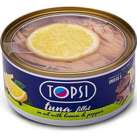 ماهی تن تاپسی در روغن با لیمو و فلفل 180 گرم