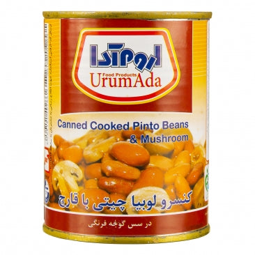 لوبیا و قارچ پخته اروم آدا 420 گرم