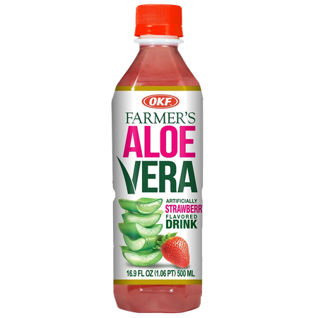 OKF Aloe Vera Strawberry Flavored Drink 500 ML