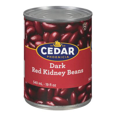 Cedar Dark Red Kidney Beans No Salt 540 ML
