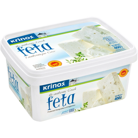 Krinos Greek Feta Cheese Tupper 400 G