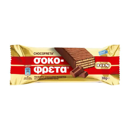 ION Sokofreta Stevia Milk Chocolate Wafer with Hazelnut 38 G