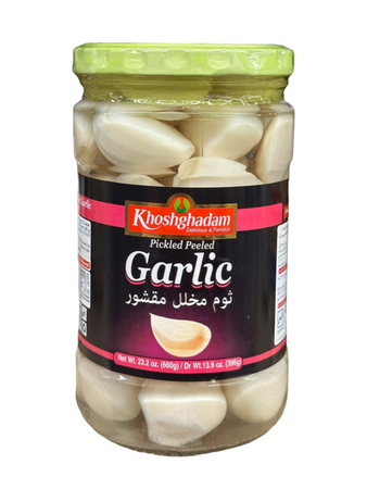 Khoshghadam Pickled Peeled Garlic 660 G